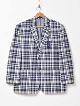 CHAPS チェックジャケット ブルー