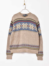 Ralph Lauren ノルディック柄 コットンニット ベージュ