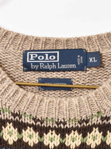 Ralph Lauren ノルディック柄 コットンニット ベージュ