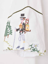 クロスステッチ刺繍 半袖シャツ