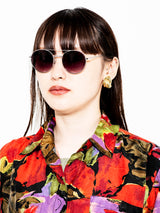 【2色展開】サングラス シルバー×ブラウン