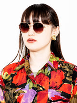 【2色展開】サングラス ゴールド×ブラウン