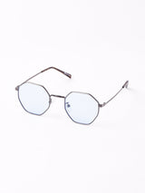 【3色展開】カラーレンズサングラス アンティークゴールド×グリーン