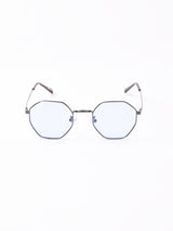 【3色展開】カラーレンズサングラス  シルバー×ブルー