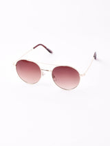 【2色展開】サングラス シルバー×ブラウン