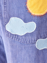 パッチデザイン デニムフレアパンツ W29