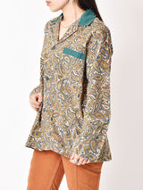 ペイズリー柄 パジャマシャツ