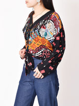 フリンジ デザイン長袖シャツ