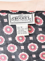 小紋柄デザインシルクトップス