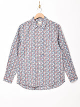 【2色展開】Elcaminoスクエアパターン コットン 長袖シャツ