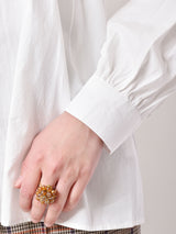 【2色展開】Elcaminoギャザーネック ブラウス