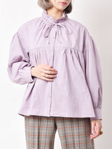 【2色展開】Elcaminoギャザーネック ブラウス