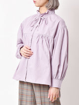 【2色展開】Elcaminoギャザーネック ブラウス