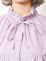 【2色展開】Elcaminoギャザーネック ブラウス