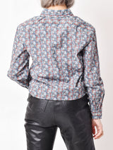 【2色展開】Elcaminoスクエアパターン コットン 長袖シャツ