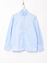 Elcamino ハイネック レースブラウス