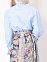 Elcamino ハイネック レースブラウス