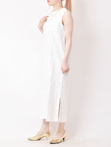 【3色展開】Meridian ジャガード織り ノースリーブワンピース