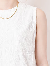 【3色展開】Meridian ジャガード織り ノースリーブワンピース