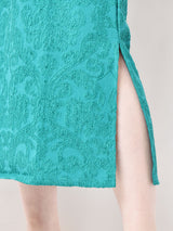 【3色展開】Meridian ジャガード織り ノースリーブワンピース