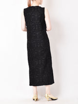 【3色展開】Meridian ジャガード織り ノースリーブワンピース