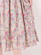 【2色展開】Emerald Motel ラッフルカラー 総柄ノースリーブワンピース