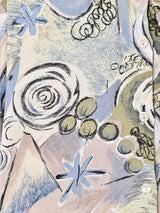 絵画風プリント レーヨンシャツ