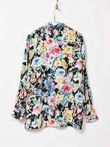 花柄 マルチカラー レーヨンシャツ
