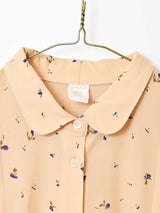 小花柄 長袖ブラウス