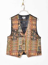 ゴブラン調 タペストリーベスト ブラウン系