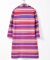 60's イタリア製 マルチボーダー ロングコート