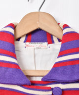 60's イタリア製 マルチボーダー ロングコート