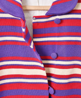 60's イタリア製 マルチボーダー ロングコート