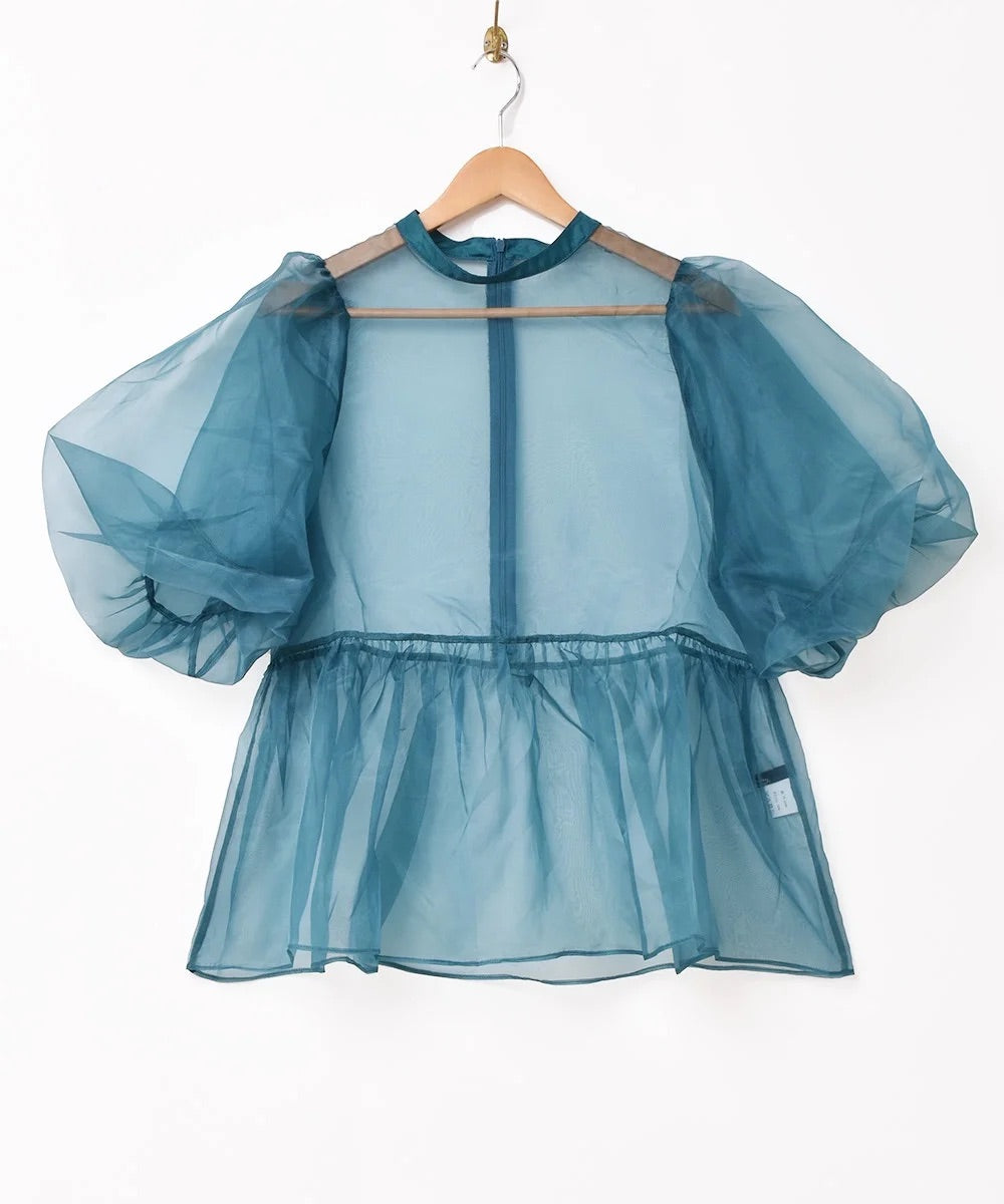 フランス　アンティーク　チュニック　ミニワンピース　ブルー フランス アンティーク チュニック ミニワンピース ブルー