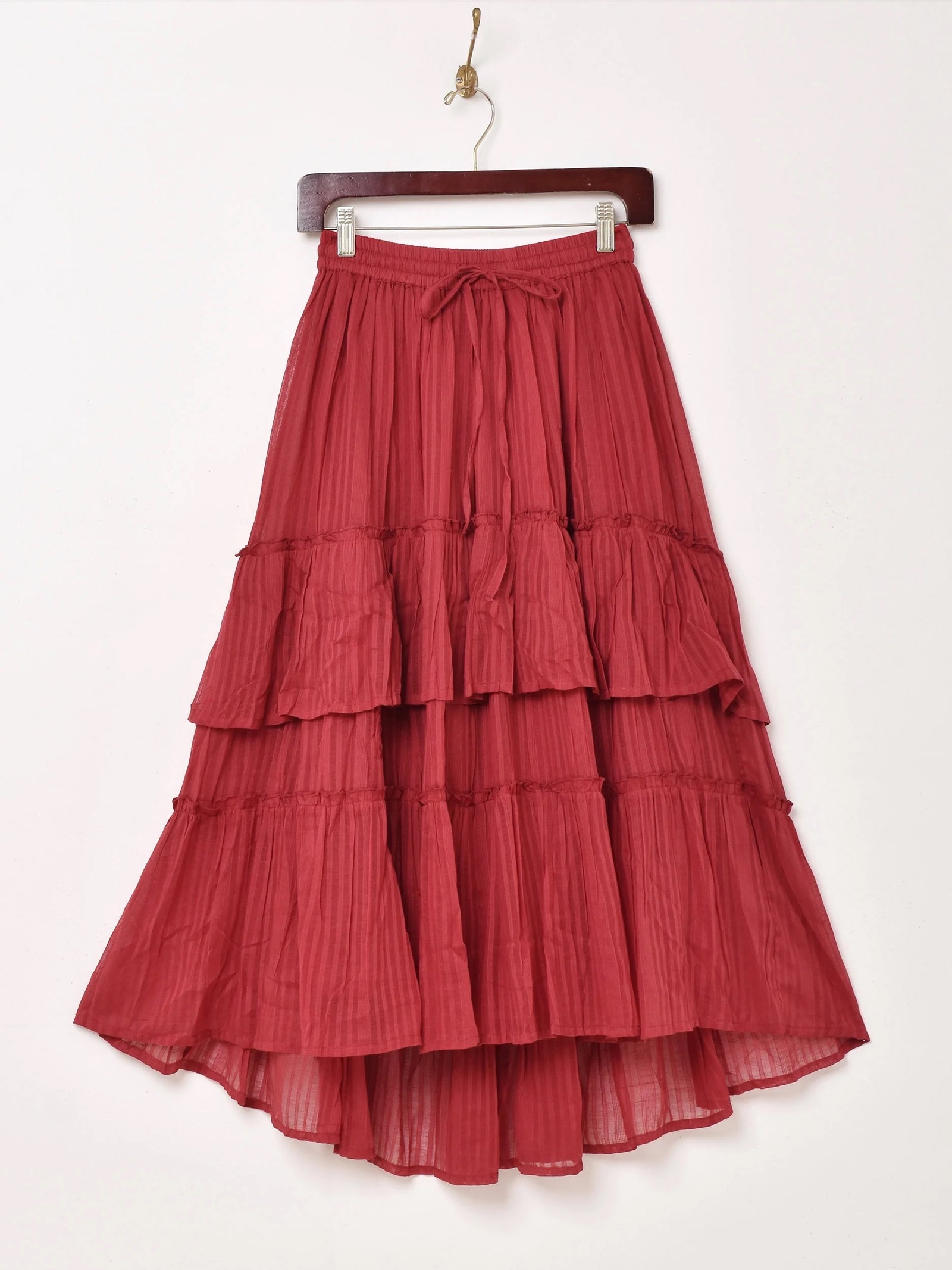 6色展開】Emerald Motel フィッシュテール ティアード ロングスカート