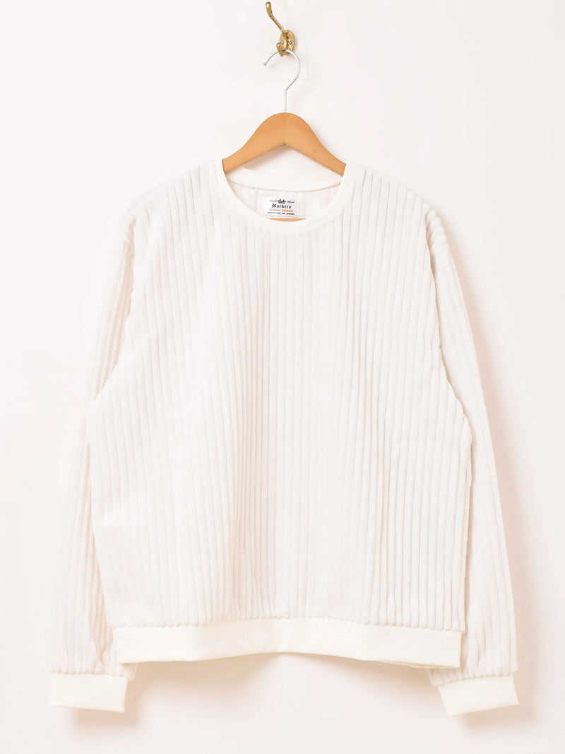 【5色展開】Backers ストライプ ベロア トップス