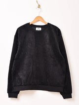 【5色展開】Backers ストライプ ベロア トップス