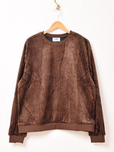 【5色展開】Backers ストライプ ベロア トップス