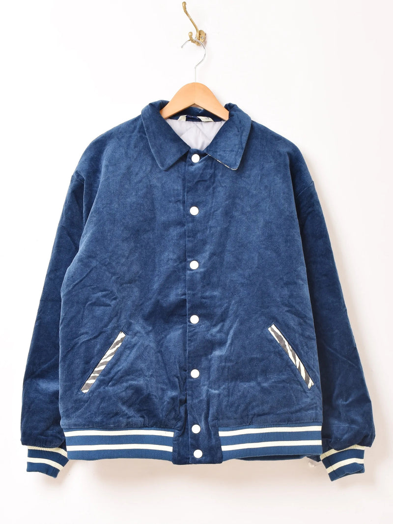 【3色展開】Backers ゼブラ コーデュロイ 襟付き スタジアムジャケット