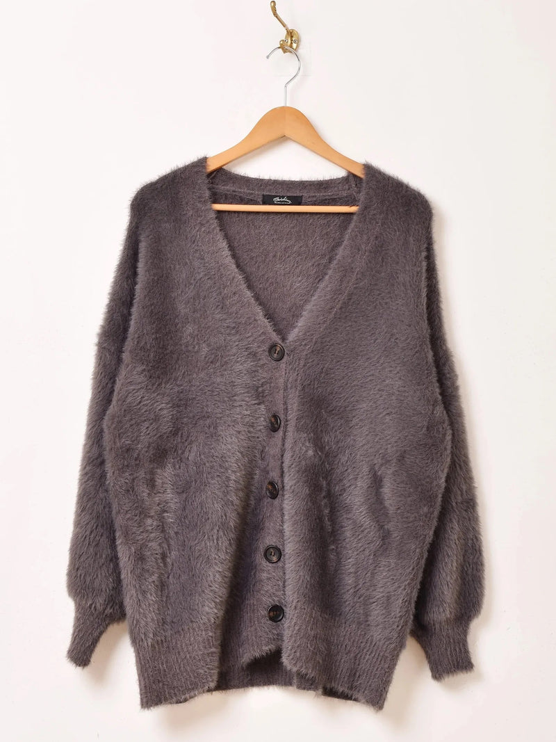 【7色展開】Meridian シャギーニット カーディガン