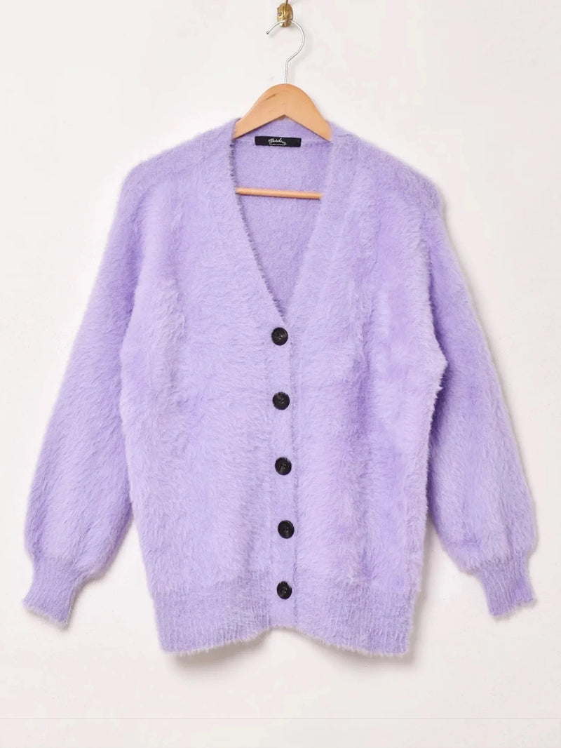 【7色展開】Meridian シャギーニット カーディガン