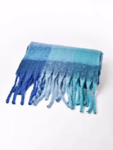 【6色展開】大判 カラフルチェック ストール