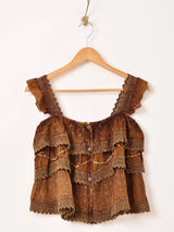 【4色展開】Emerald Motel エスニック レーヨン 刺繍 フリル キャミソール