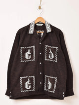 【3色展開】Backers グアテマラデザイン 刺繍 長袖シャツ