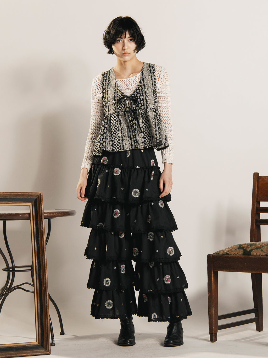 トップス Nagonstans peplam vest 470IS430-0811 Peplum Vest – 古着屋Top of the Hillのネット通販サイト