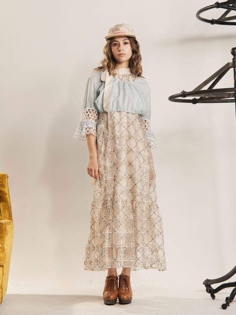 Ribbon Neck Dress