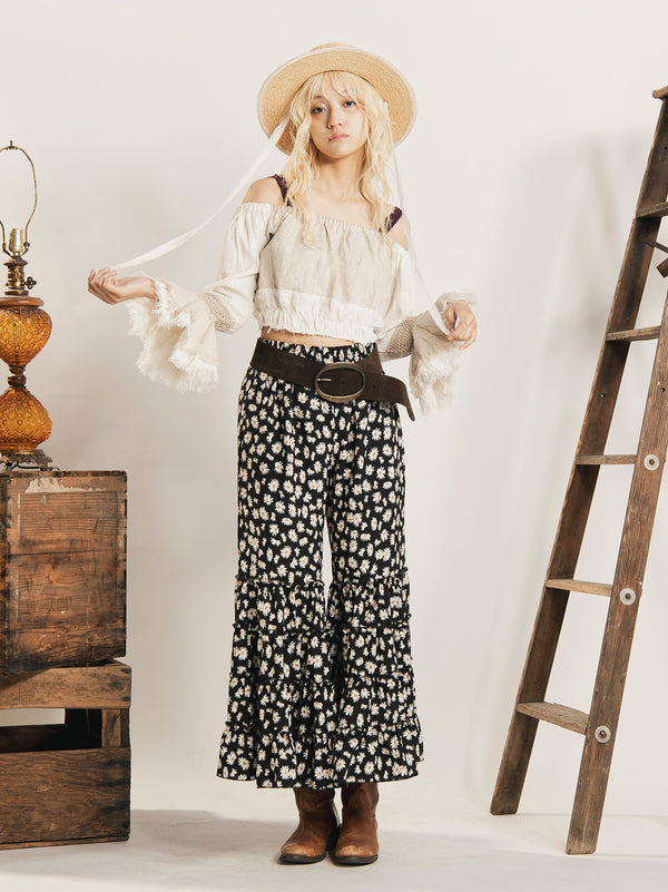 Frill Hem Pants