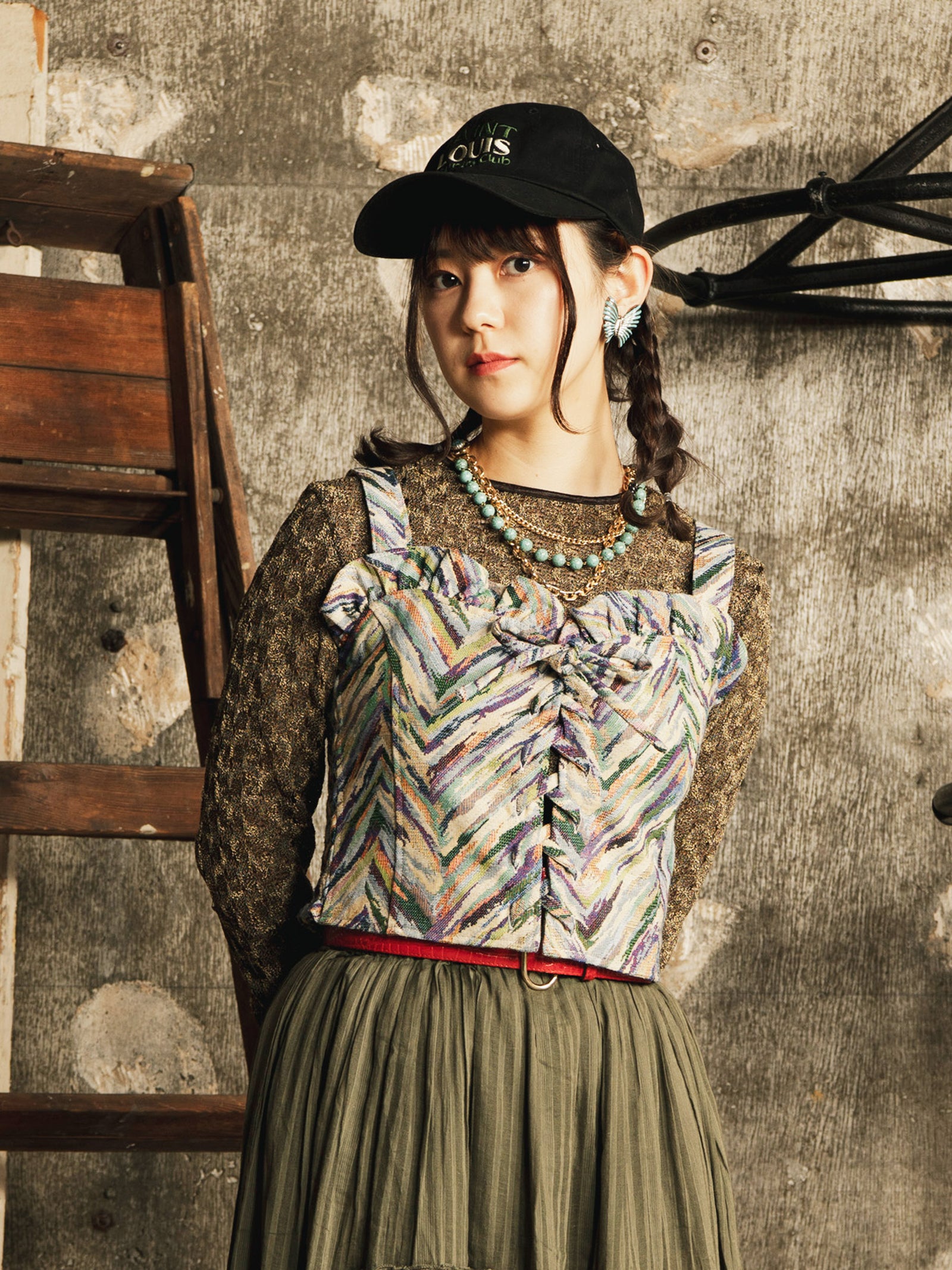 フランスヴィンテージ ジャガード生地のコルセットビスチェ フランスヴィンテージ ジャガード生地のコルセットビスチェ