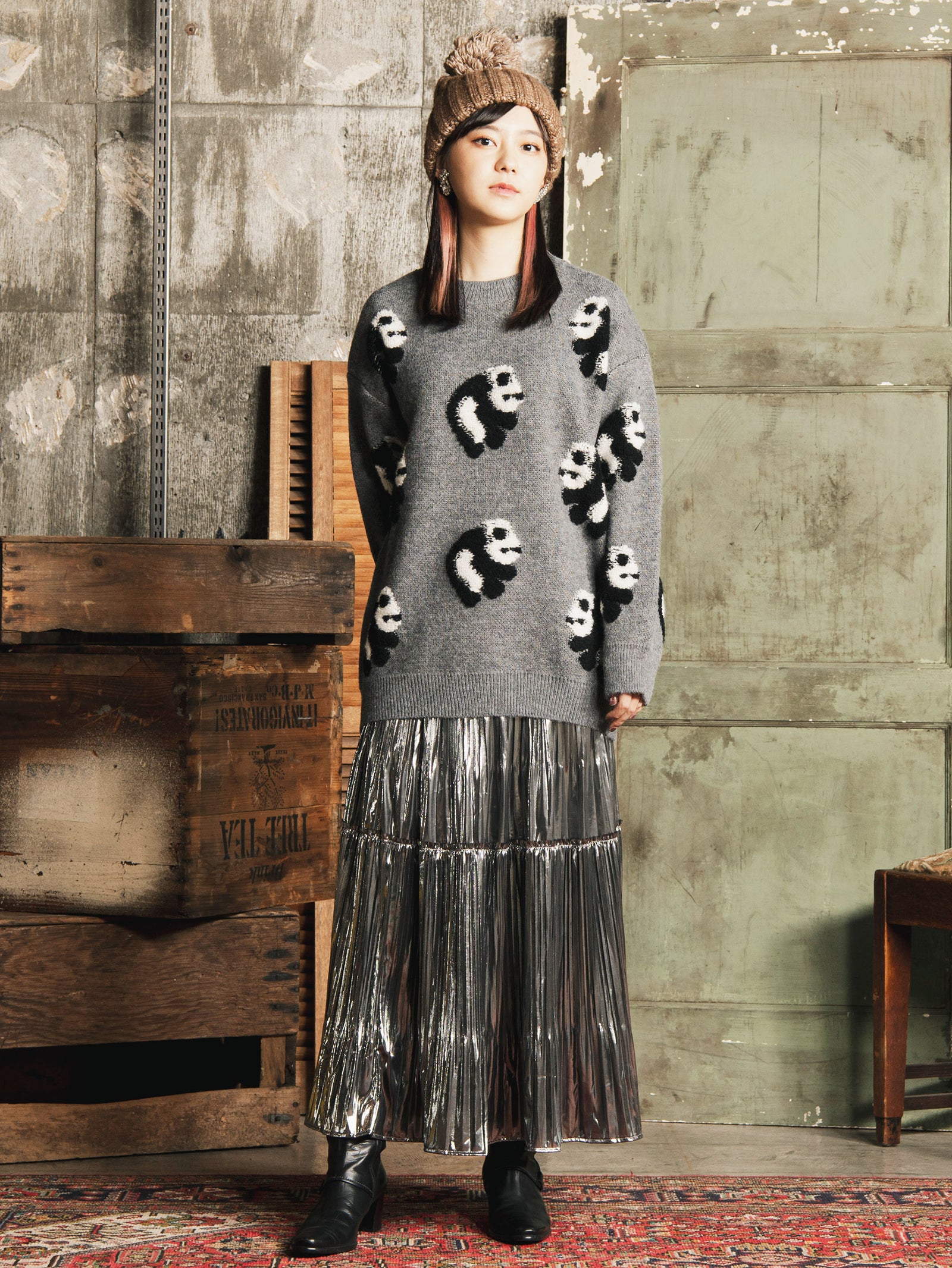 Meridian パンダ柄 セーター – 古着屋Top of the Hillのネット通販サイト