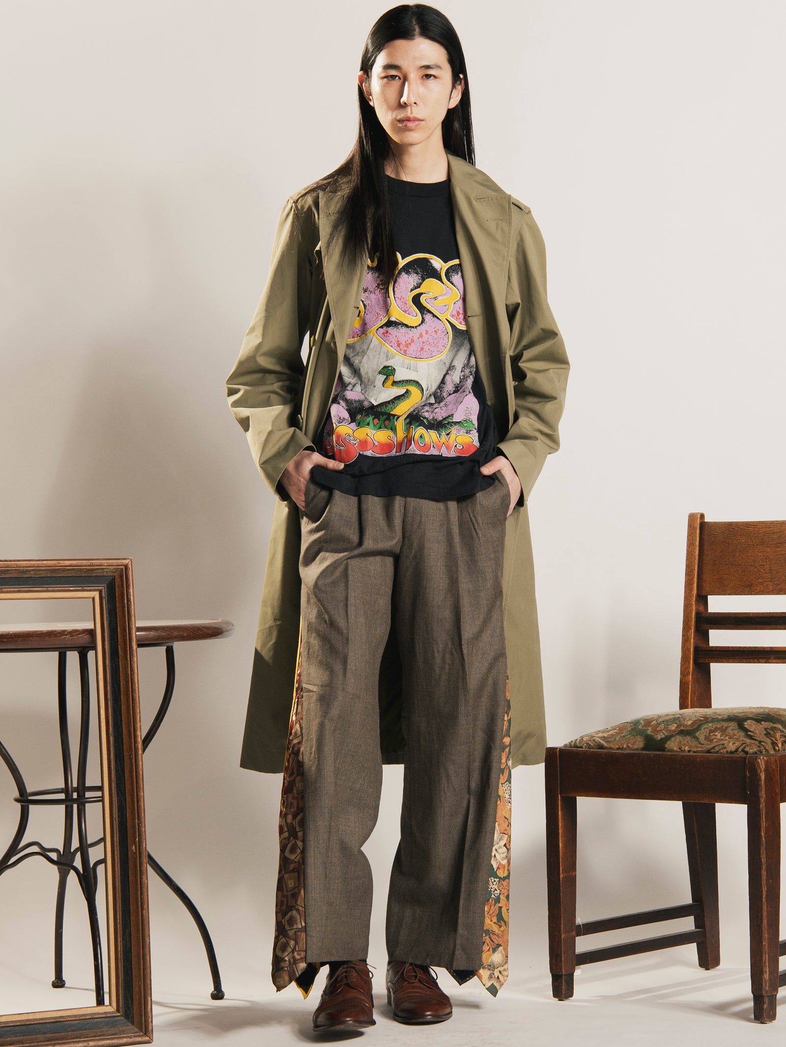 【早い者勝ち】リメイク ドッキング フレア パンツ リメイク ドッキングネクタイ フレアパンツ W31 – 古着屋Top of